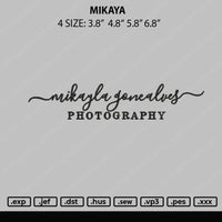 Mikaya Embroidery File 4 sizes
