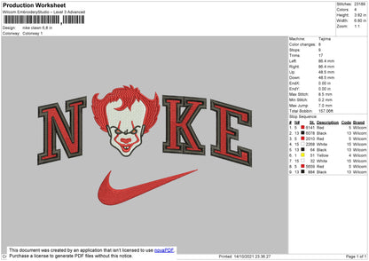 Nike Clawn Embroidery File 4 size