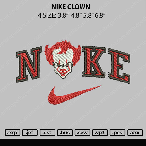 Nike Clawn Embroidery File 4 size