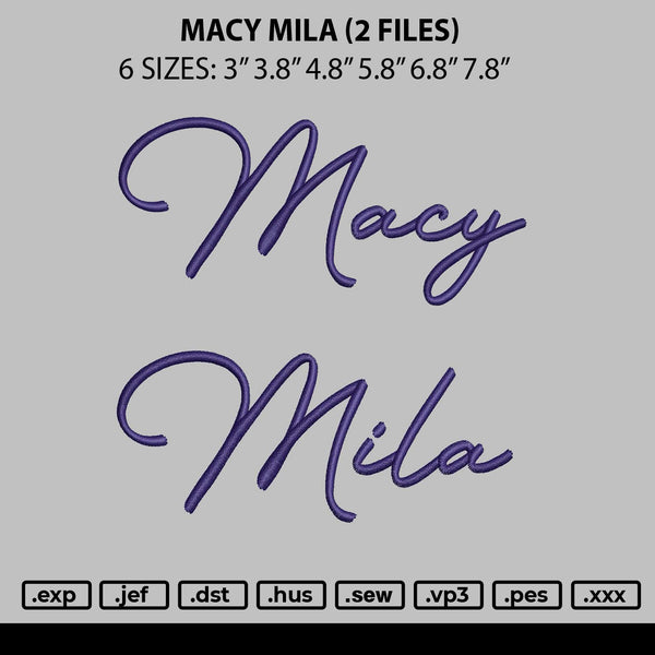 Macy Mila Embroidery 2 Files