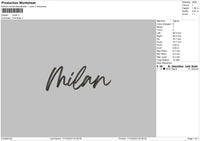 Milan Embroidery File 6 sizes