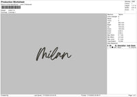 Milan Embroidery File 6 sizes