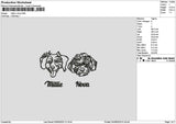 Dogs Head Millienova Embroidery File 6 sizes