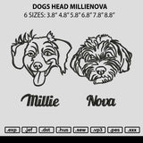 Dogs Head Millienova Embroidery File 6 sizes