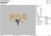 Milo Dog Embroidery File 6 sizes