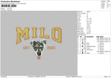 Milo Dog Embroidery File 6 sizes