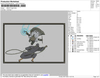 Minato Fight Embroidery File 4 size