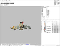 Minecraft Embroidery File 4 size
