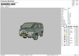 Minibus Embroidery File 4 size