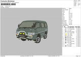 Minibus Embroidery File 4 size