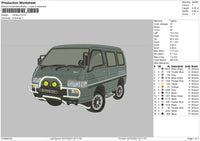 Minibus Embroidery File 4 size