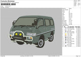 Minibus Embroidery File 4 size