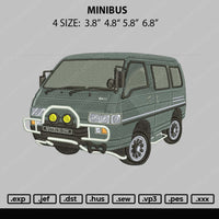 Minibus Embroidery File 4 size