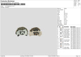 Mini Hedgehog Embroidery File 6 sizes