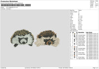 Mini Hedgehog Embroidery File 6 sizes