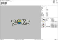 Nike Minions Embroidery File 4 size