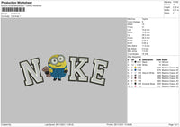 Nike Minions Embroidery File 4 size