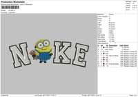 Nike Minions Embroidery File 4 size