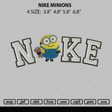 Nike Minions Embroidery File 4 size