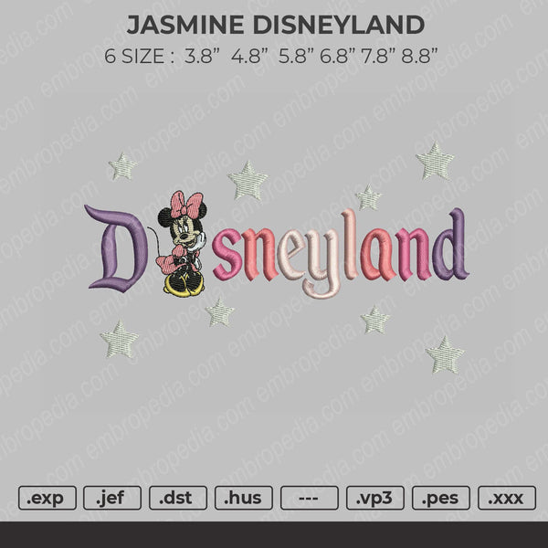 Minnie Disneyland Embroidery File 4 size