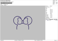 Minnie Ear Embroidery File 6 sizes