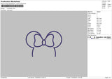 Minnie Ear Embroidery File 6 sizes