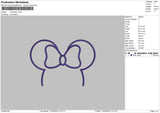 Minnie Ear Embroidery File 6 sizes