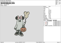Minnieghost 2609 Embroidery File 6 sizes