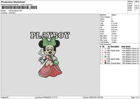 Minnie Playboy Embroidery File 6 sizes