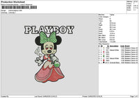 Minnie Playboy Embroidery File 6 sizes