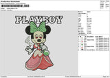Minnie Playboy Embroidery File 6 sizes