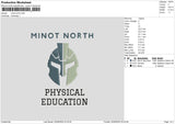 Minot Text Embroidery File 6 sizes