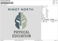 Minot Text Embroidery File 6 sizes
