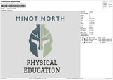 Minot Text Embroidery File 6 sizes