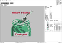 Mint Jams Embroidery File 4 size