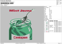 Mint Jams Embroidery File 4 size