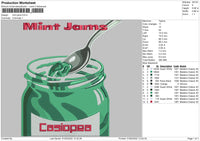 Mint Jams Embroidery File 4 size