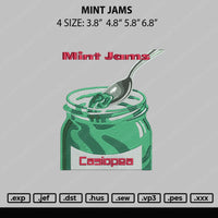 Mint Jams Embroidery File 4 size