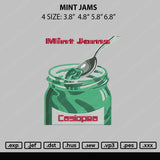 Mint Jams Embroidery File 4 size