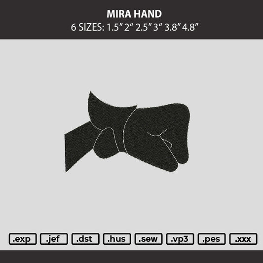 Mira Hand Embroidery Machine Design File 6 sizes