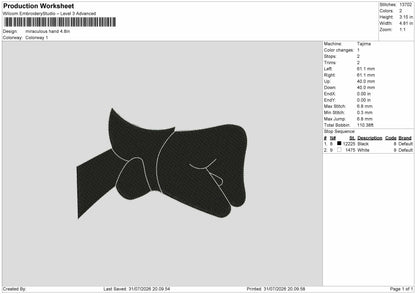 Mira Hand Embroidery Machine Design File 6 sizes