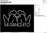 Mi Ranchito Embroidery File 4 size