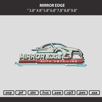 Mirrortext 0106 Embroidery Machine Design File 6 sizes