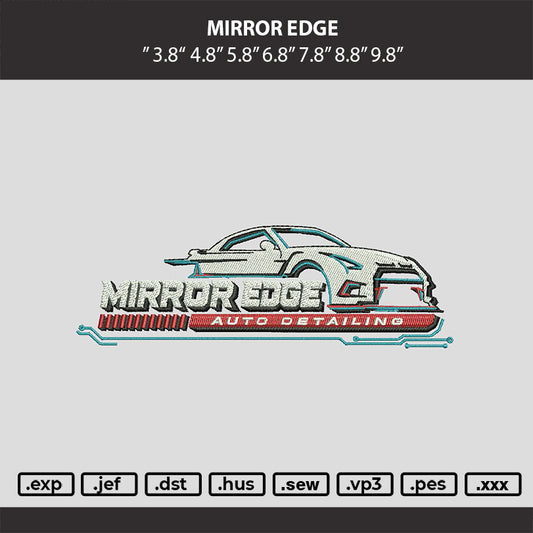 Mirrortext 0106 Embroidery Machine Design File 6 sizes