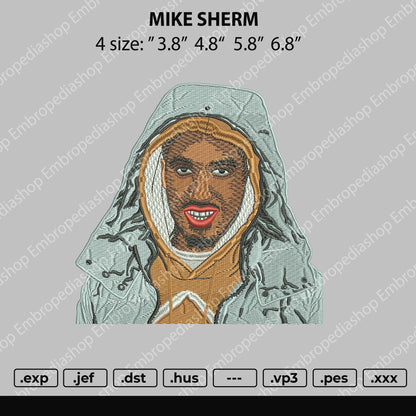 Mike Sherm Embroidery File 4 size