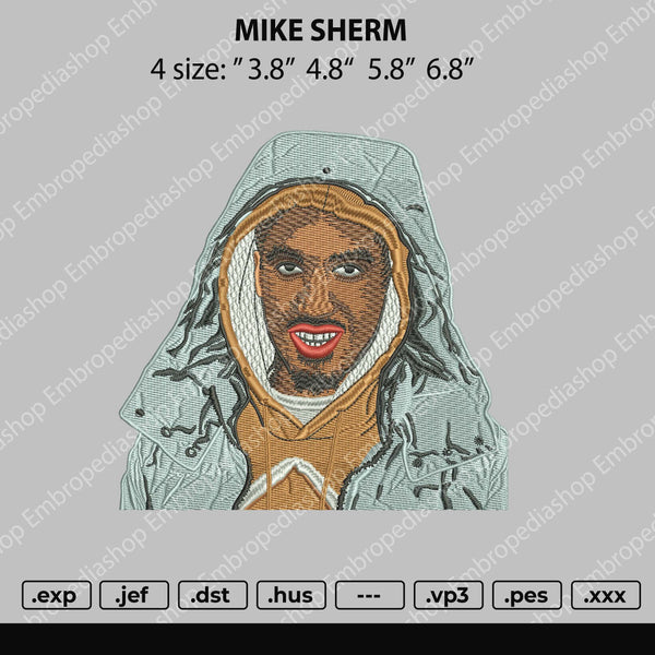 Mike Sherm Embroidery File 4 size