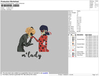 M Lady Embroidery File 4 size