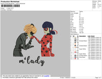 M Lady Embroidery File 4 size