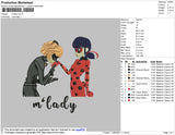 M Lady Embroidery File 4 size