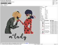 M Lady Embroidery File 4 size